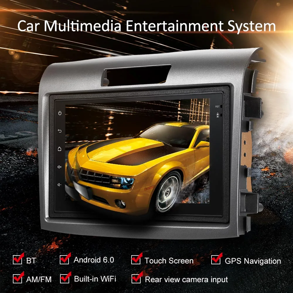Best 7 Inch HD touch screen Car radio Bluetooth Stereo audio Car Dual 2 din Car Multimedia MP5 Player rear camera for Honda CRV 2012 1