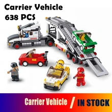 0339 638Pcs Model building kits compatible with lego Carrier Vehicle Transport Truck building blocks toys hobbies for children