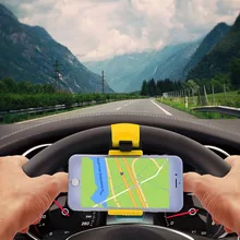 Kit Mãos Livres No Volante Suporte Do Telefone Suporte Do Telefone Do Carro Universal Montar Clipe Buckle Para iPhone/Samsung Galaxy/Xiaomi Redmi Quente