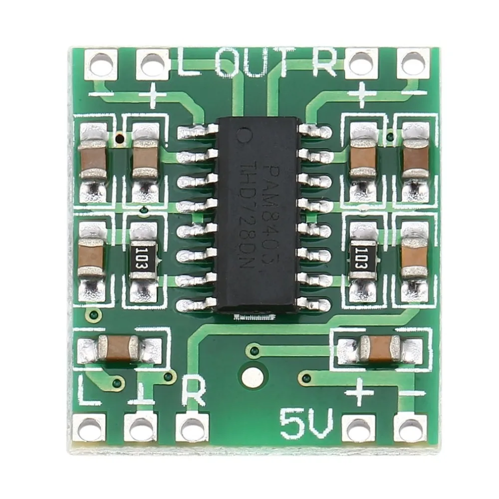 2 канала 3 Вт Цифровой мощности PAM8403 класса D аудио модуль Плата усилителя USB DC 5 в мини-класса D Цифровой усилитель доска lcd