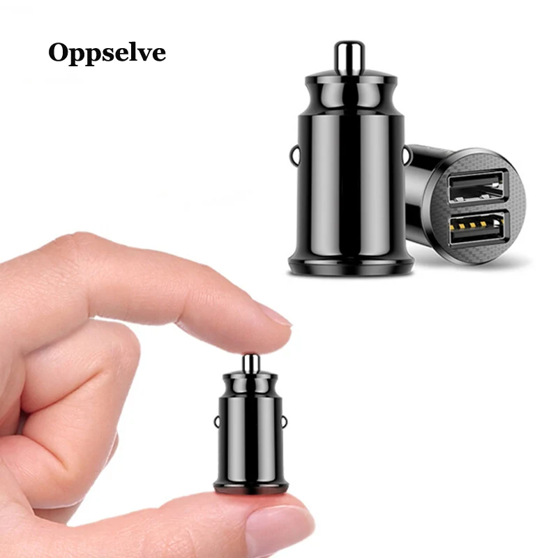 

Oppselve USB Car Charger For iPhone Samsung Tablet 3.1A Mini Fast Charger Car-Charger Dual USB Car Phone Charger Adapter in Car