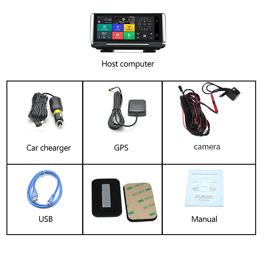 Автомобильный видеорегистратор TOPSOURCE Pro с GPS 3G/4G 6 86 дюйма Android 5 0 Wi Fi 1080P|car gps|gps gpsgps