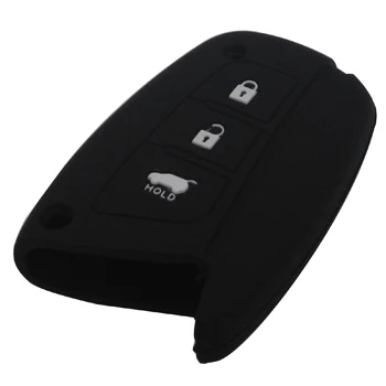 Jingyuqin 3 кнопки чехол для дистанционного ключа от машины крышка для hyundai Solaris ix35 ix45 Accent Elantra Santa Fe держатель - Цвет: black