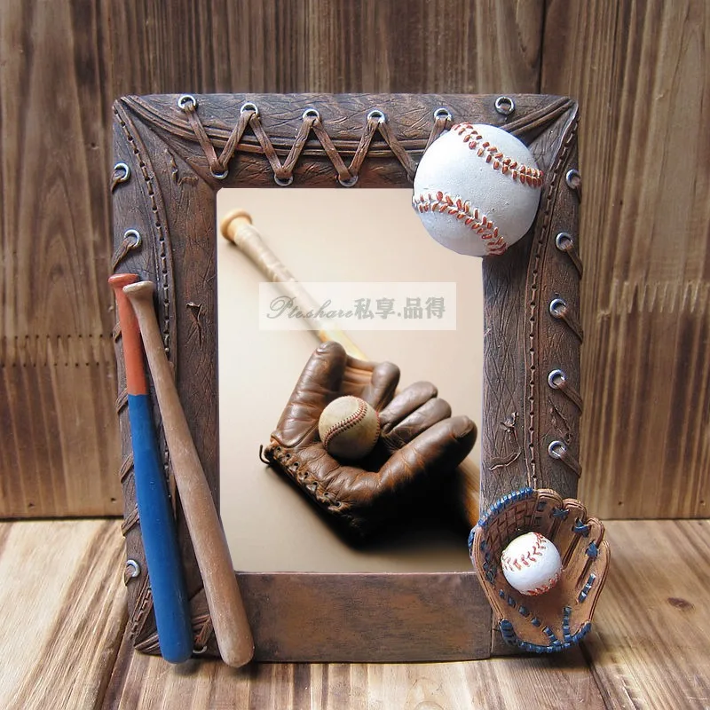 photo frame baseball  gift hand painting creative 3R 5 inch