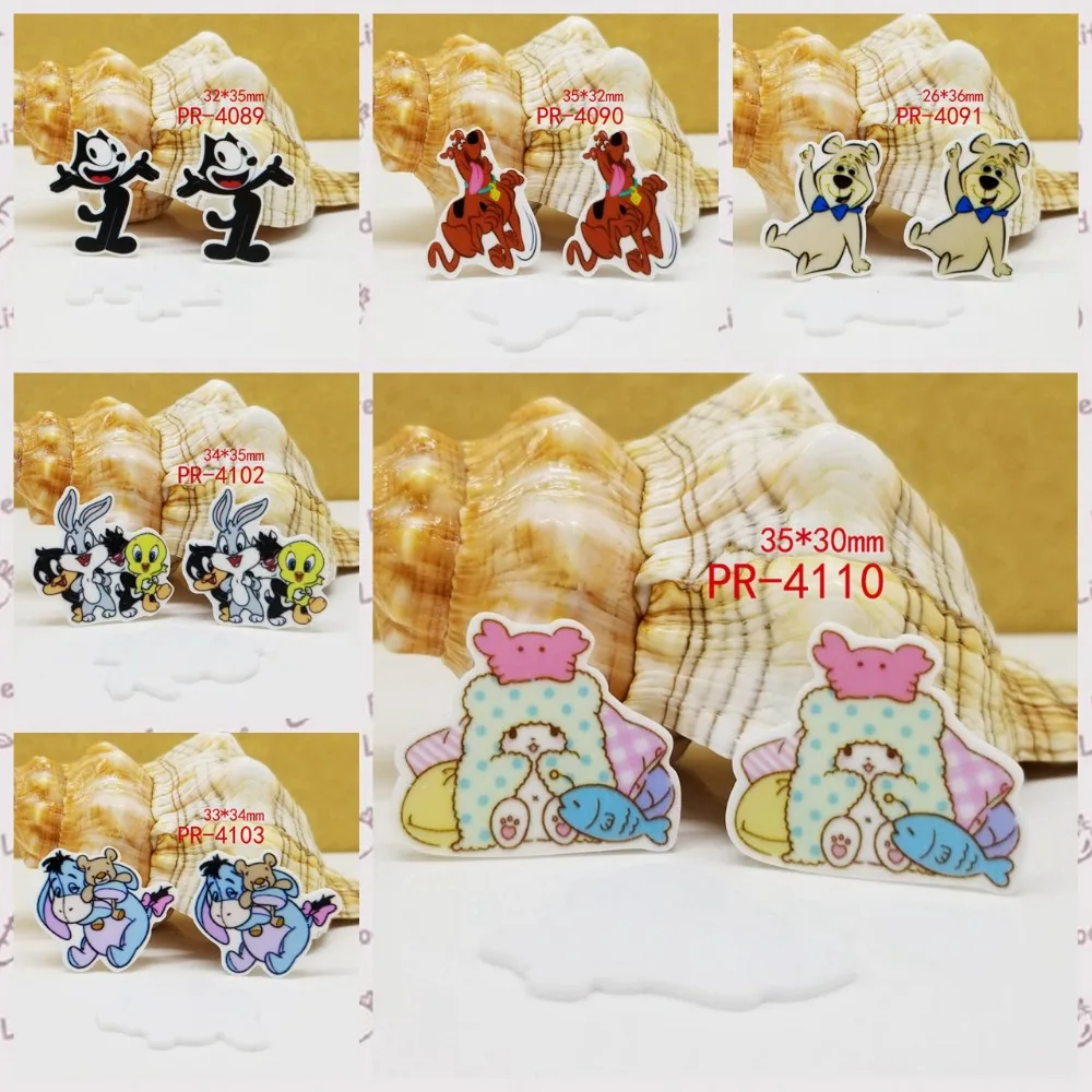 

DIY Craft Supplies cartoon character flat back planar resin 30 pieces.