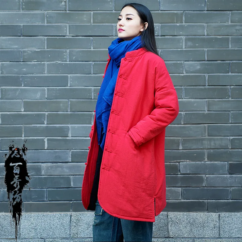 2019 winter cotton and linen parkas new restoring ancient ways with soft thickening long-sleeved warm clothes BXF2306 | Женская одежда
