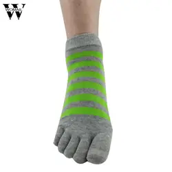 1 пара Повседневное Для мужчин смесь из хлопка носком Носок дышащие на пять пальцев носки до лодыжки на осень-зиму