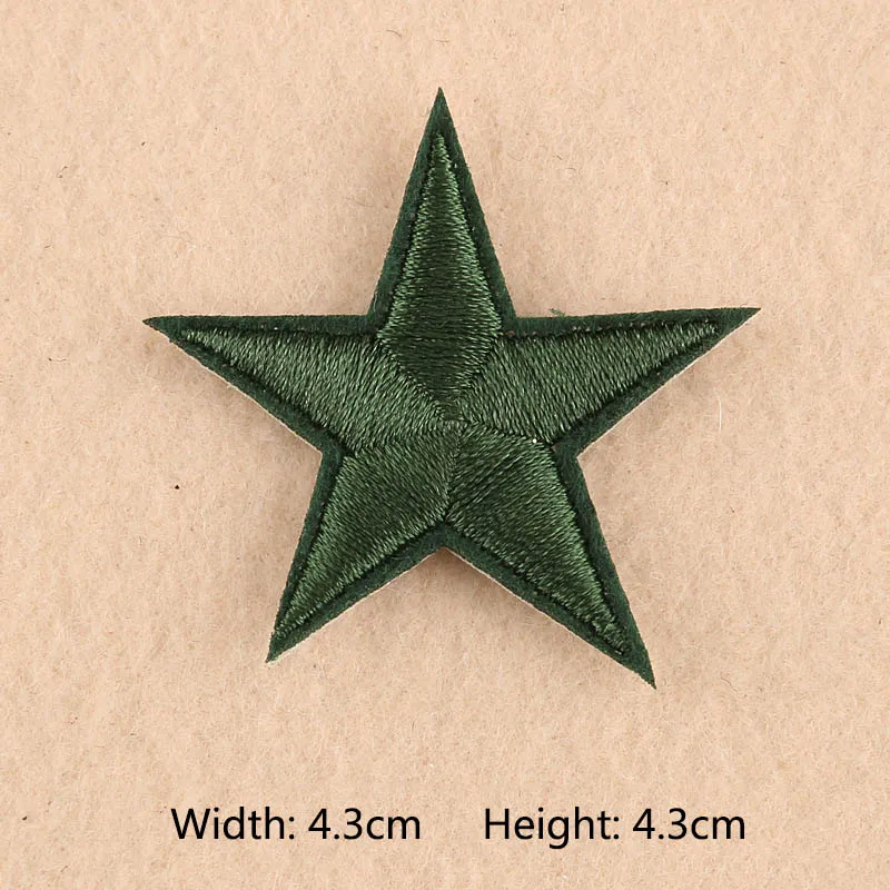 Высокое качество маленькая звезда патчи для одежда из железа на ткани нашивки Вышивка пентаграмма аппликация 1 шт. передача значка для одежды - Цвет: 23
