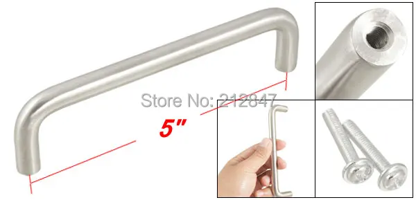 Brushed Nickel Kitchen Cabinet  Pull Stainless Steel Drawer Bar   Handle