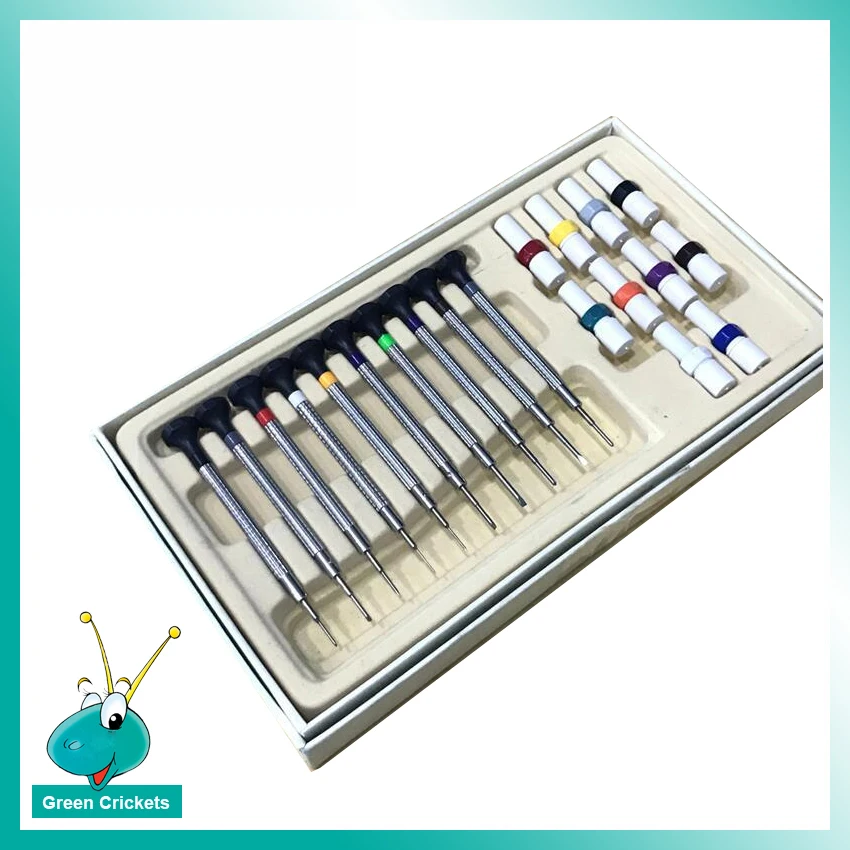

10pcs/kit High Quality Stainless Steel Watch Screwdriver set with Screwdriver with extra driver pins for each size,watch tool