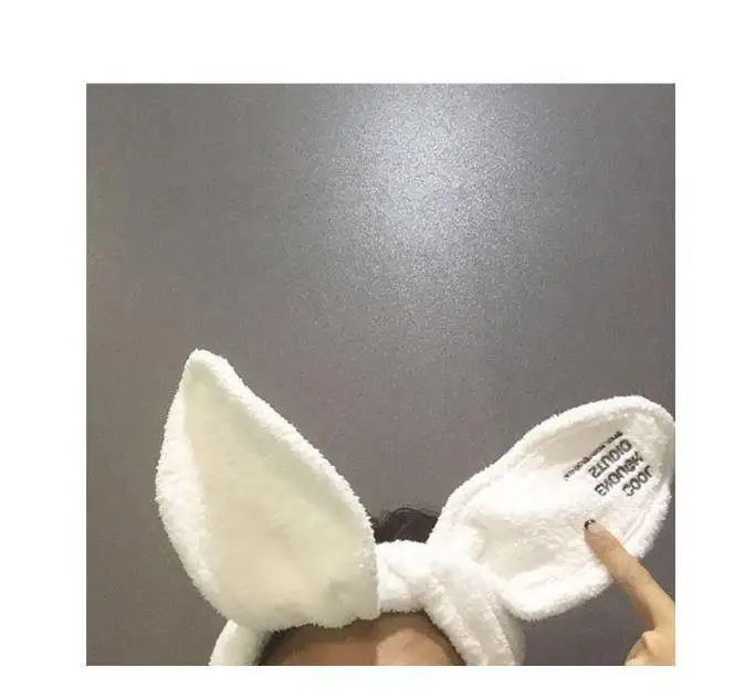 Funny big practical lovely sweet plush cat ears rabbit ears headband hair bands face makeup headband Video broadcast props