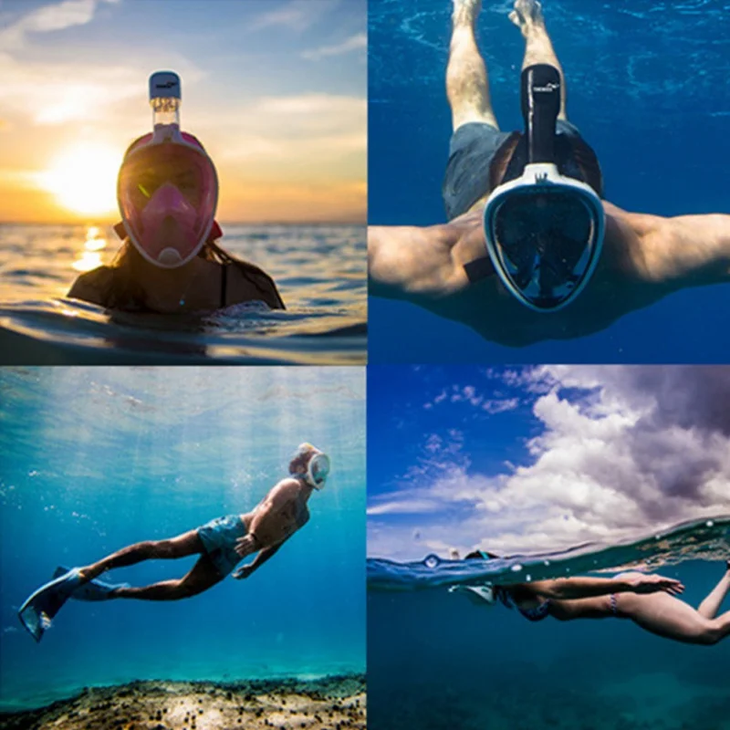 Для взрослых и детей подводного плавания маска, трубка водонепроницаемый комплект Дайвинг Плавание незапотевающий сухой подводное