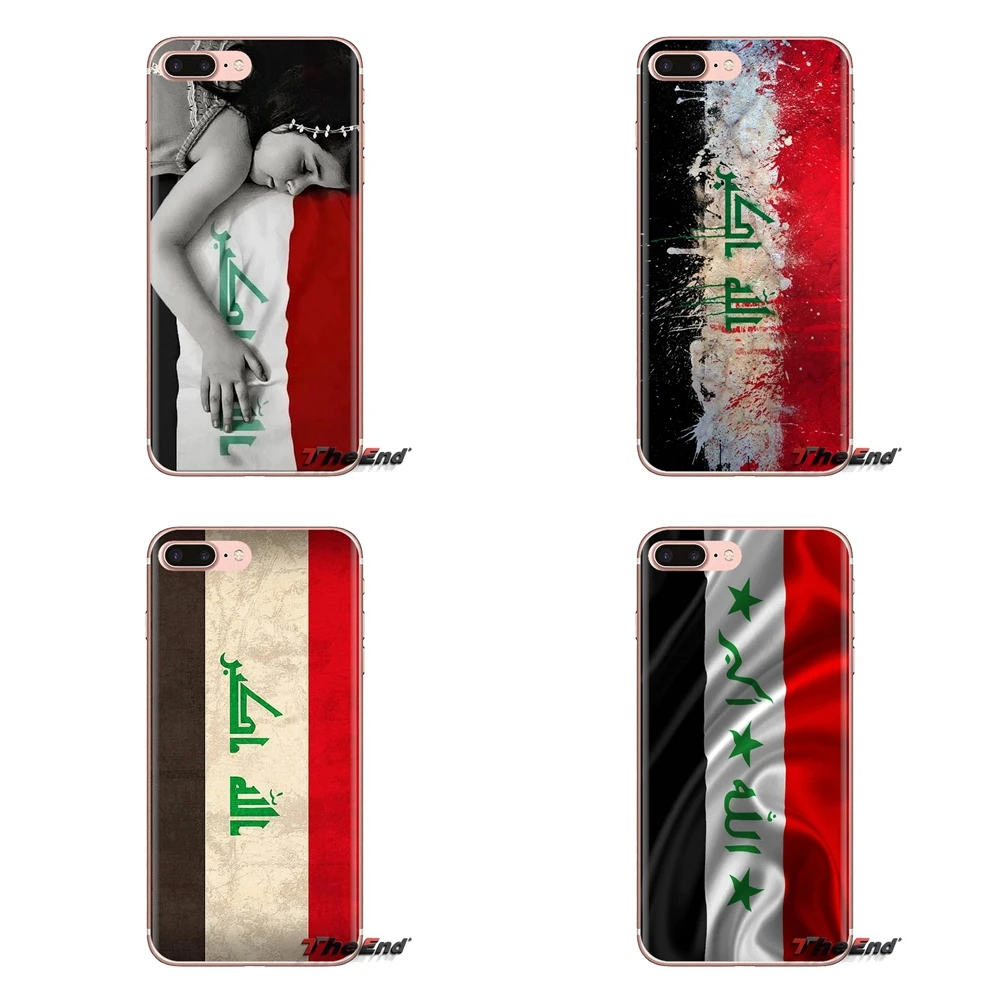 

For Samsung Galaxy S3 S4 S5 Mini S6 S7 Edge S8 S9 S10 Plus Note 3 4 5 8 9 Soft Transparent Cover Iraqi Iraq National Flag Banner