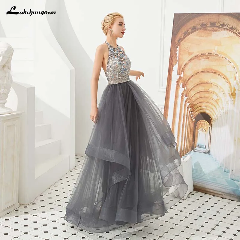 Элегантные, цвета шампанского выпускное платье 2019 Vestidos De Fiesta Largos платье Вечерние Большие размеры avondjurk длинное вечернее платье