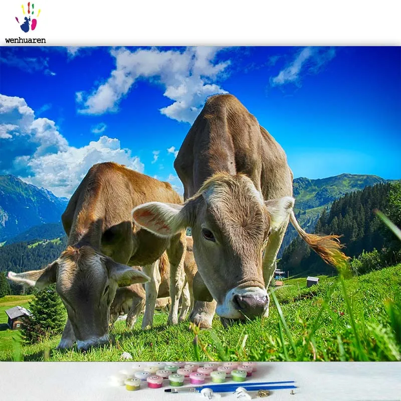 

DIY colorings pictures by numbers with colors ASimple scalpers picture drawing painting by numbers framed Home