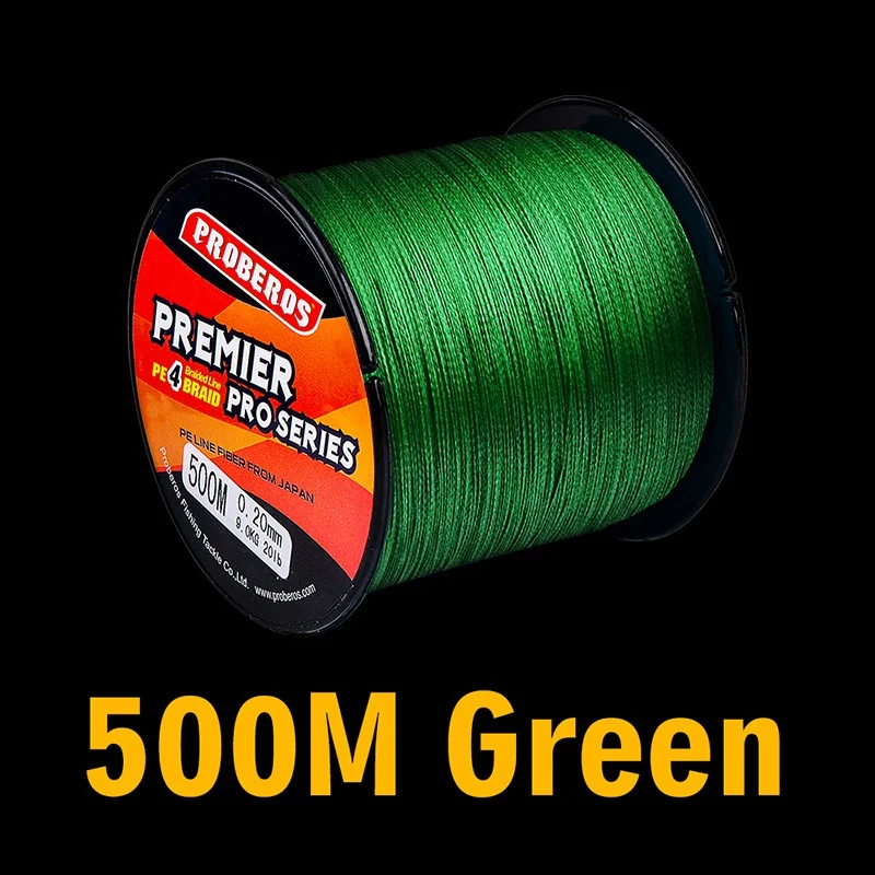 Бренд плетеная леска 500 м/547 ярдов Multifilament ПЭ 4 нити рыбалка шнур 12LB-80LB сильный Япония Технология