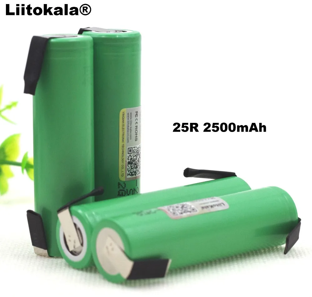 

4 pcs. Liitokala original INR18650-25R 20A discharge, 2500 mAh batteries for electronic cigarettes; screwdriver lithium battery