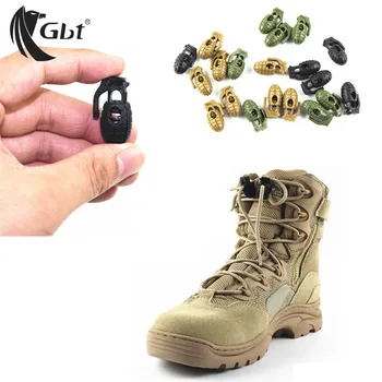 

EDC 5PCS Single Hole Spring Loaded Round Ball Shaped Stop Sliding Cord Fastener Locks Buttons for Camping & Hiking bushcraft