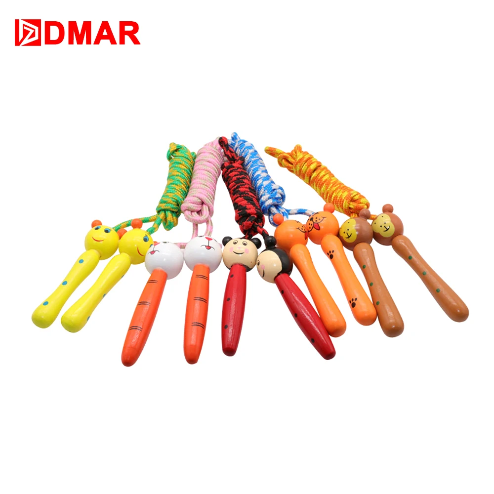 

DMAR Wooden Radish Jump Rope Children Speed Rope Skipping Rope Gym Kids Students Jump Strings Crossfit Pen Eraser Birthday Gift