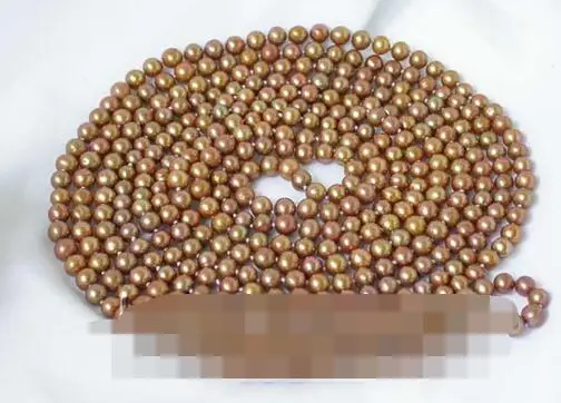 

3879 round coffee freshwater pearls necklace