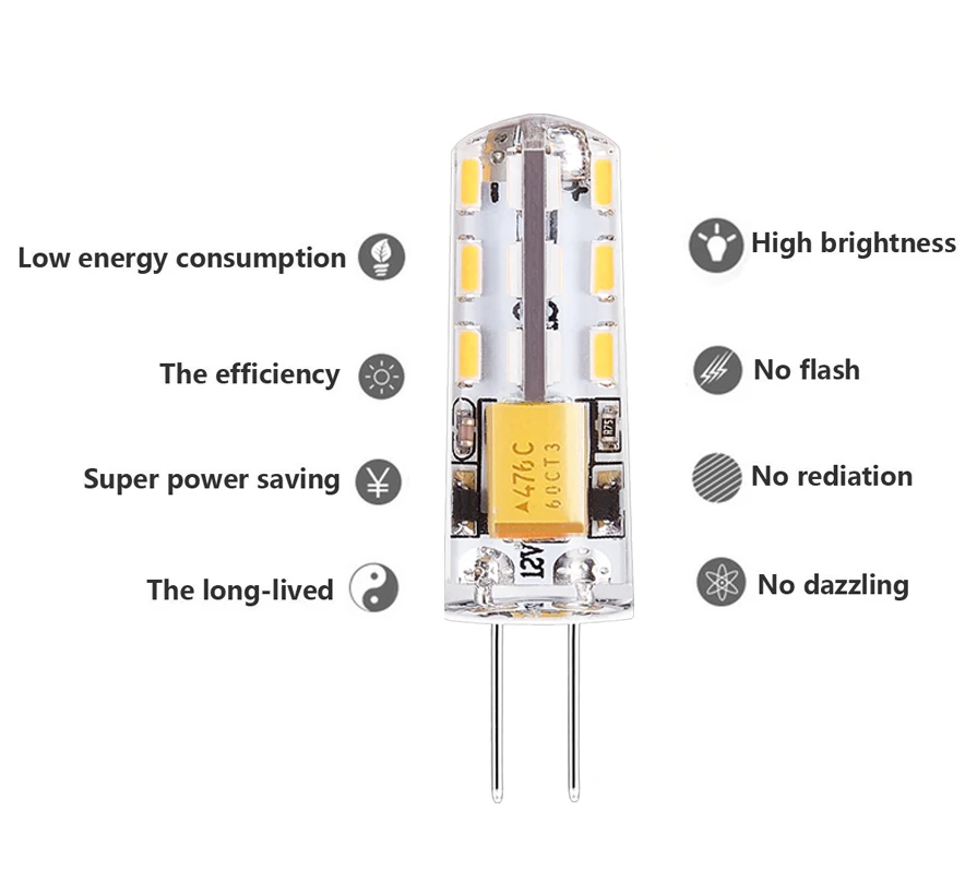 G4 bombilla LED 12 V AC DC 1,5 W 2 W 3 W 4 W LED G4 luz lampada lampara bombillas 360 Ángulo de haz reemplazar 10 W 20 W 25 W 35 W halógeno