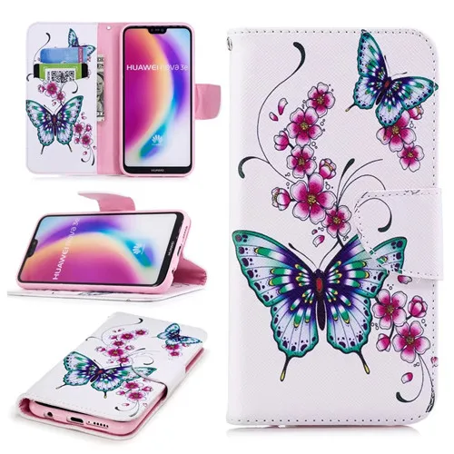 Abhoriz чехол для huawei P20 Lite с карт памяти красивые узоры кожа задняя крышка |