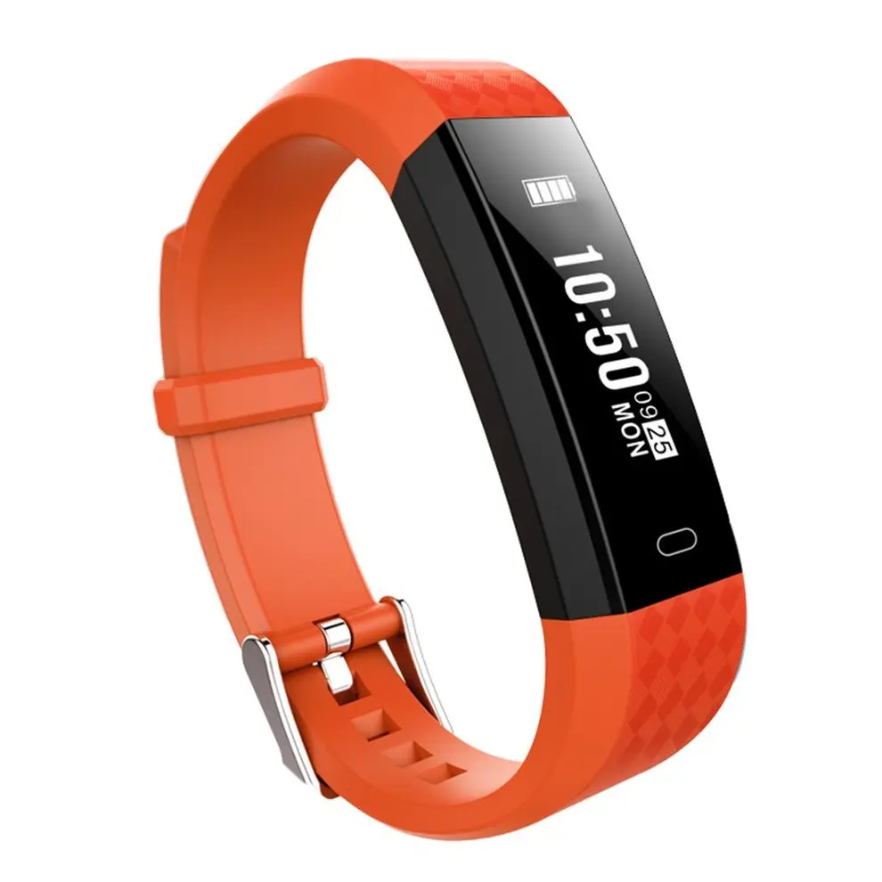 

2PCS Orange Waterproof Smart Band Smart Watch Tracker Smart Bracelet Screen Pedometer Sleep Monitor Sports Smart Wristband
