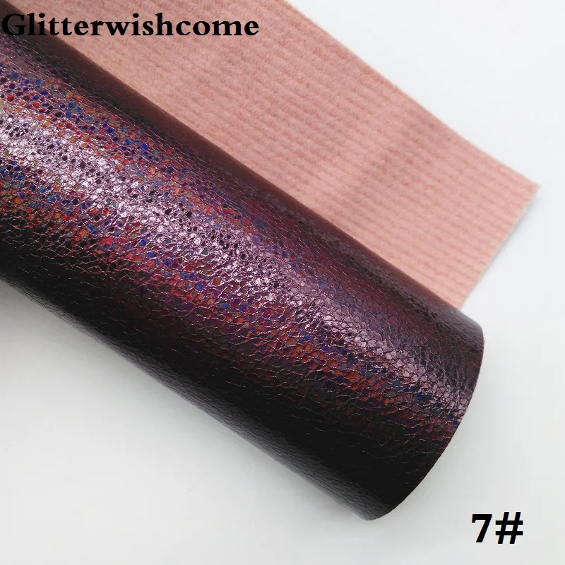 Glitterwishcome 21X29 см A4 размер винил для бантов Переливающаяся ткань, трещины искусственная кожа ткань винил для бантов, GM019A