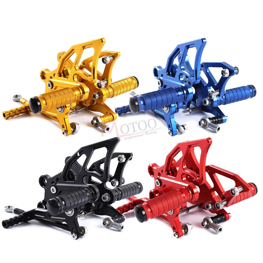 Motoo Full CNC алюминиевый мотоцикл Регулируемые задние комплекты подножки для KAWASAKI