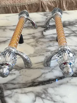 

600mm 500mm modern fashion deluxe clear crysta ktv hotel home office wooden glass door handles pulls gold big gate door pulls