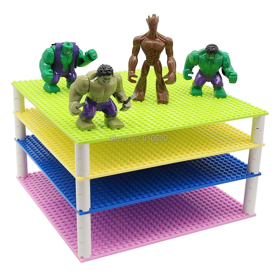 Legoingly City Street Baseplate 32x32 Dots Base Plate for Small Bricks Baseplate Building Blocks Construction Toys for Children