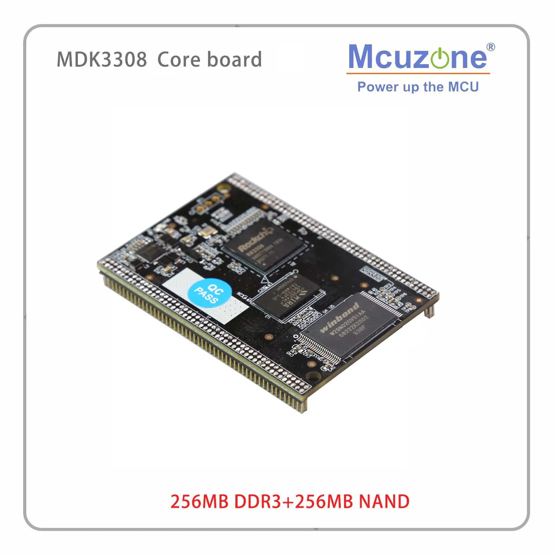 Rockchip RK3308 на базе MDK3308_Prog, четырехъядерный Cortex-A35 до 1,3 ГГц, 256 Мб DDR3/3L 256 Мб NAND, AI VA HMI MT7601 USB wifi