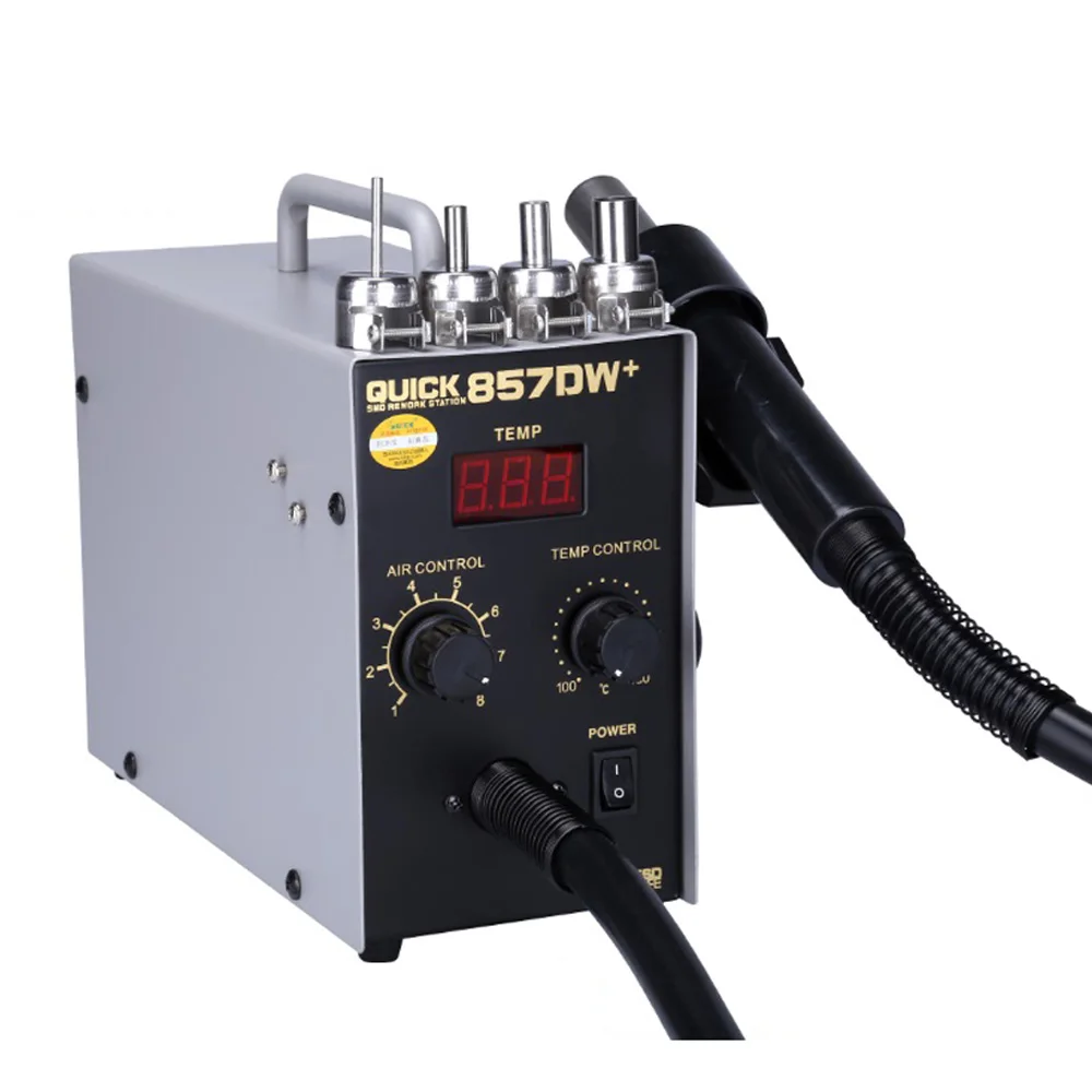 Быстрый 857DW + Тепловая пушка паяльная станция 580 Вт BGA SMD для горячего воздушного