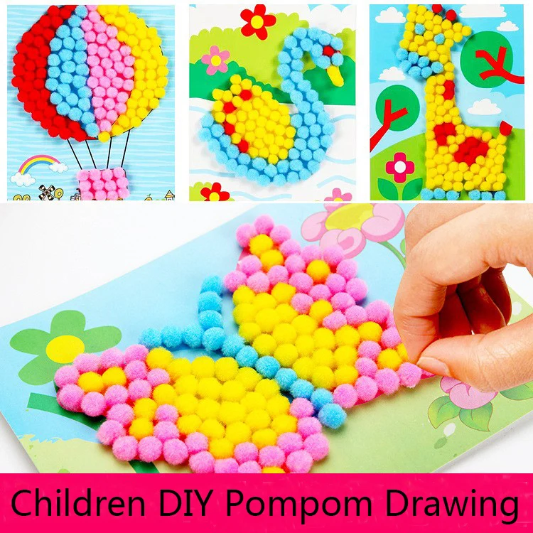 Mulit Colors Pompom 8mm 10mm Fur Craft DIY Soft Pom Poms Wedding Decoration Artesanato Pompon Sewing On Cloth Craft Supplies
