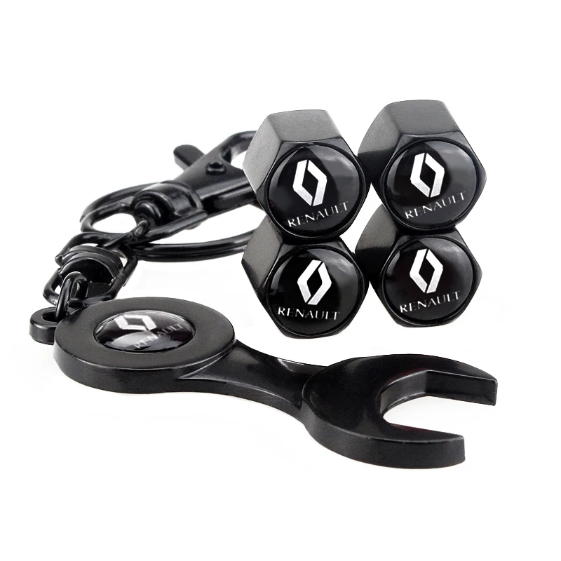 

Tire Valve Caps With Wrench For Renault Clio Capture Koleos Fluence Megane 2 3 Talisman Latitude Scenic Kangoo logan Car Styling