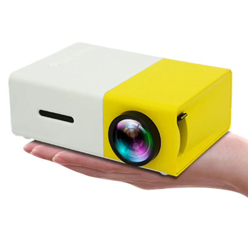 المحمولة جهاز عرض صغير HD 1080 P LCD الكمبيوتر المحمول مشغل الوسائط YG-300 USB المنزل أجهزة العرض المسرحية للفيديو/فيلم/لعبة LHY بيع