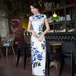 Модные Современное платье-Ципао длинное Ципао платья для женщин традиционное китайское платье Китай костюмы магазине Vestido Чино халат Oriental