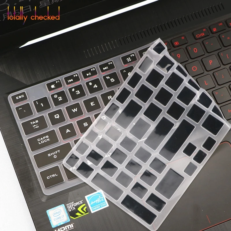 Для Asus Rog Зефир м Gm501 Gm501Gm Gm501G Gu501Gm Gu501 Gu501G Gm501Gs 15," Защита для ноутбука кожаный силикон чехол для клавиатуры - Цвет: black