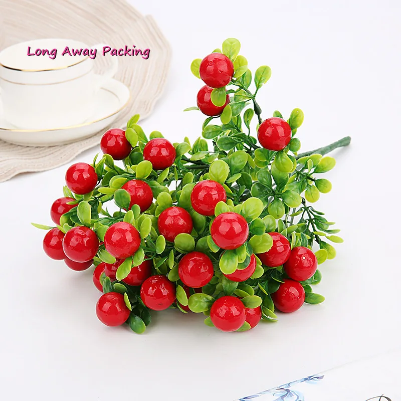 

Artificial Cherry Chili Fruit Plantas Bonsai Frutas Tree Grove Faux Plants Mini Tree