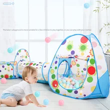 Детская портативная палатка, складывающаяся в помещении, синяя волна, морской шар, палатка, туннель, домашняя детская забор, метательный баскетбольный бассейн