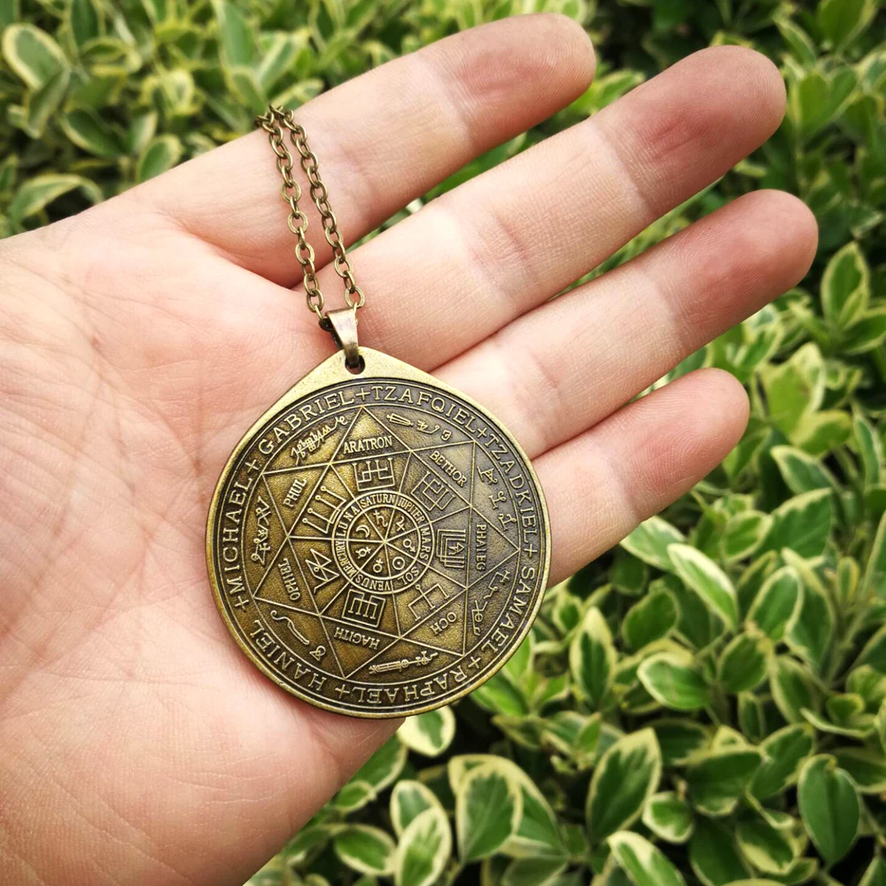 The Seal of the Seven Archangels by Asterion seal solomon kabbalah amulet pendant necklace|Pendant Necklaces| - AliExpress