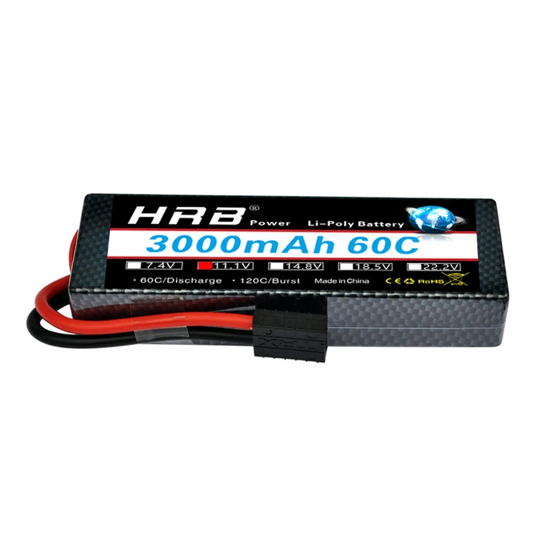 HRB 3000mAh Lipo 2S 7,4 V 3S 11,1 V 4S 14,8 V 5S аккумулятор 18,5 V 60C 120C XT60 Жесткий Чехол для радиоуправляемого автомобиля квадрокоптера вертолета самолета