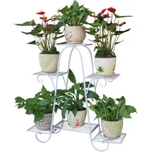 Outdoor Decor Support Pour Plante Planten Rek Decoration Exterieur Dekarosyon Balkon Balcony Balcon Shelf Flower Iron Rack