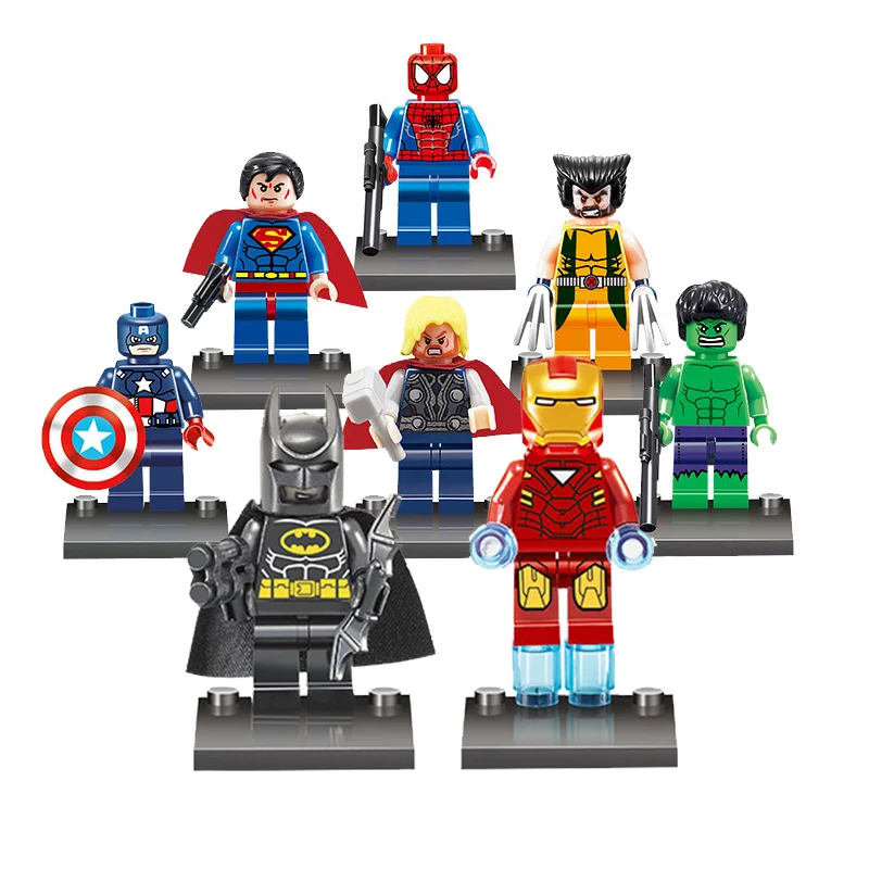 Один продажа Мстители Строительные блоки Super Heroes фигурки Марвел Капитан Америка