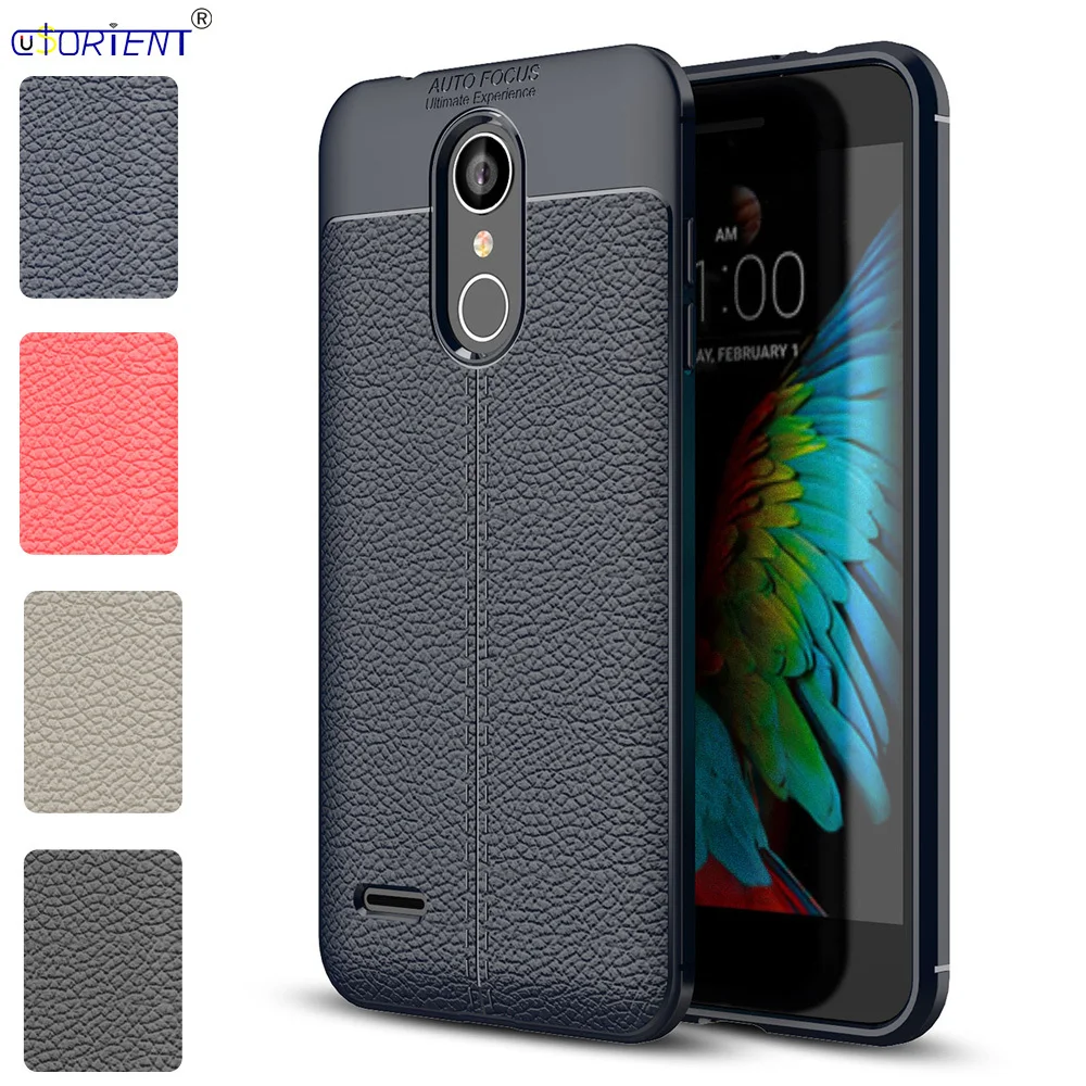 

For LG K9 Soft Silicone Bumper Case for LG X2 2018 Leather Texture Shockproof Fitted Full Cover LLGK9 K 9 Matte Phone Back Funda