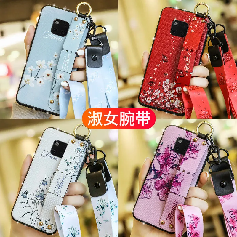 Роскошный блестящий цветочный чехол для Huawei Mate 20 Pro с бриллиантовым цветком на