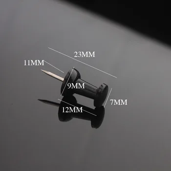 

20pcs Black push pin Standard map pins alfinete chinchetas pushpins Stationery Round head small triangle transparent tacks