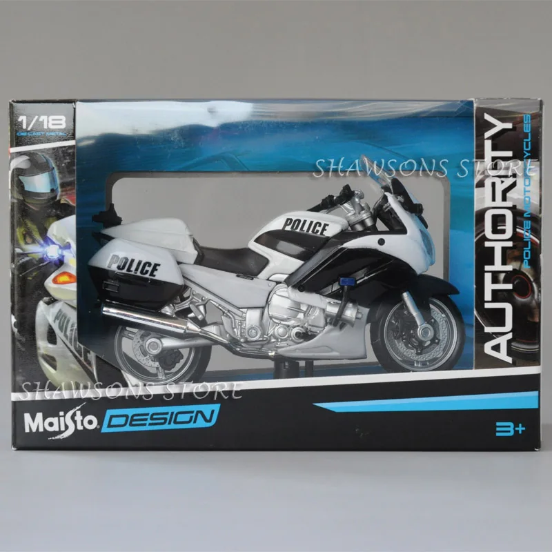 Литая модель игрушки Maisto 1:18 Yamaha FJR1300A полицейский Мотоцикл миниатюрная копия