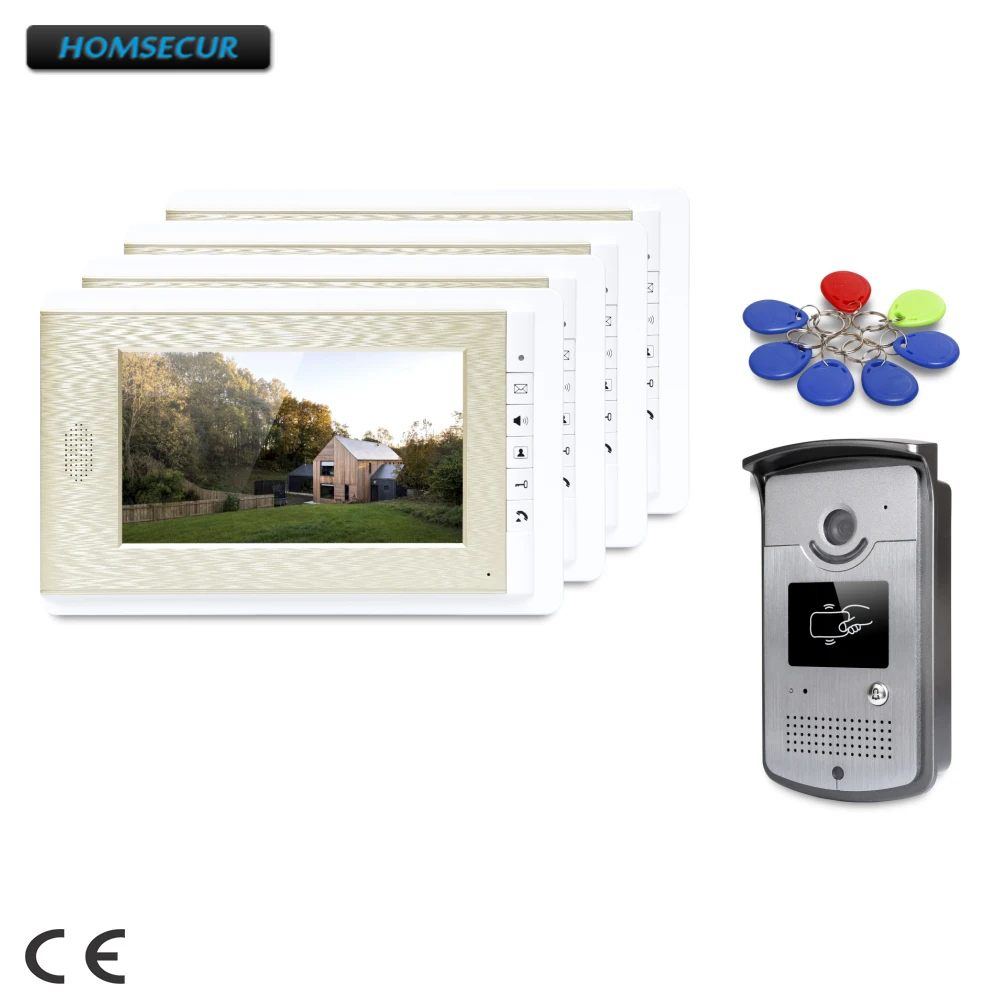

HOMSECUR 7inch Video Door Intercom System with Intra-monitor Audio Intercom for Apartment : XC001+XM708-G