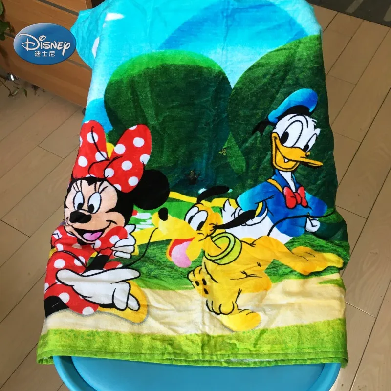 Disney светильник розовое платье в горошек с Микки Маусом и Минни Маус комплект Мышь Большое банное Полотенца хлопок для девочек Летняя Пляжная Полотенца бассейн Полотенца